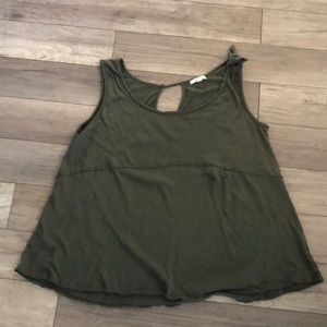 Olive Green Tie Tank from Anthropology